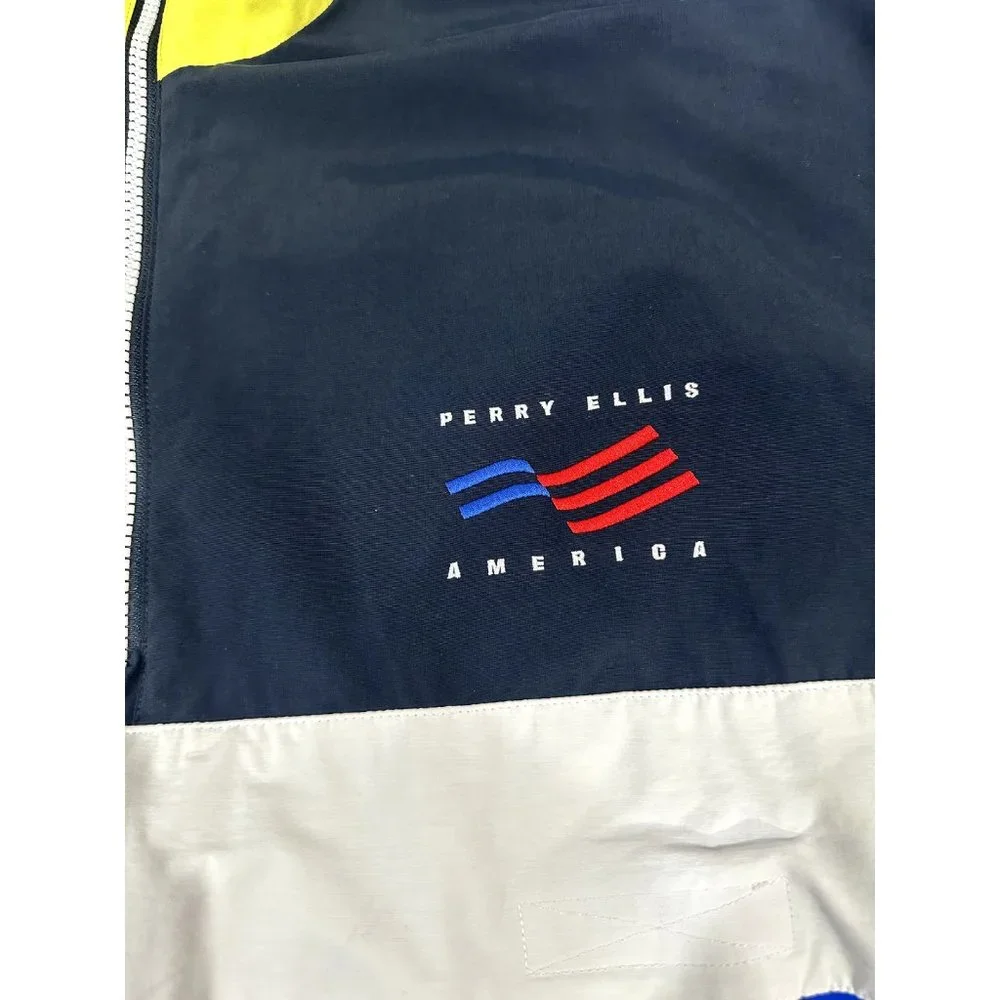 Perry Ellis Colorblock Jacket - Red, Blue, Yellow - Picture 6 of 8